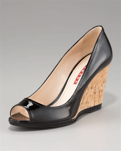 prada womens wedge pumps|prada pumps and ballerinas.